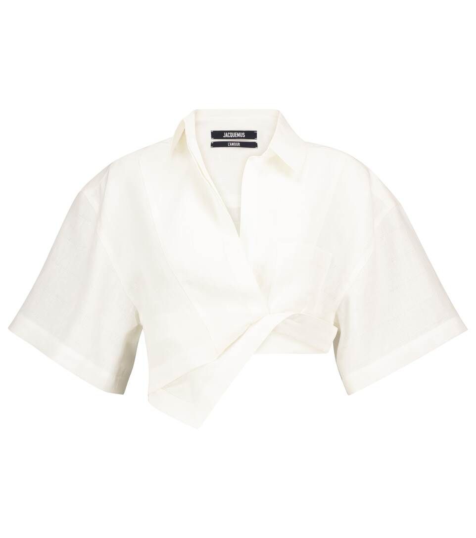 La Chemise Capri linen wrap shirt | Mytheresa (US/CA)