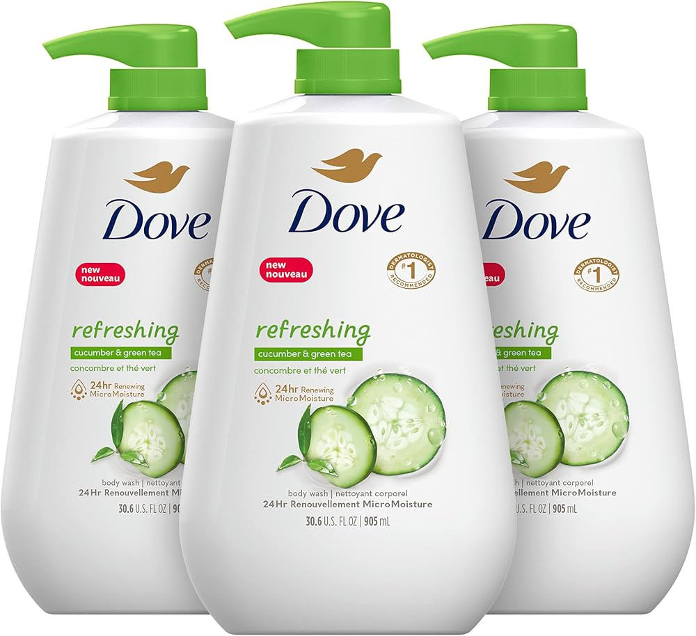 Dove Body Wash with Pump Refreshing Cucumber and Green Tea Refreshes Skin Cleanser That Effective... | Amazon (US)