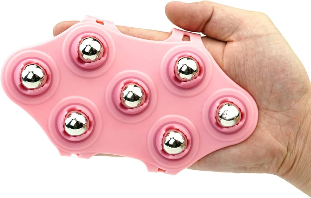 Massage Ball Roller, Hand Held Massager, Trigger Point Ball, Back & Foot Massager - Pink | Amazon (US)
