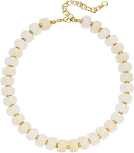LILIE&WHITE Resin Chunky Beaded Necklace for Women Minimalistic Modern Statement Necklace Jewelry... | Amazon (US)