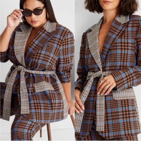 Future Collective Mismatched Houndstooth Oversized “Vintage” Academia Blazer D36 | Poshmark