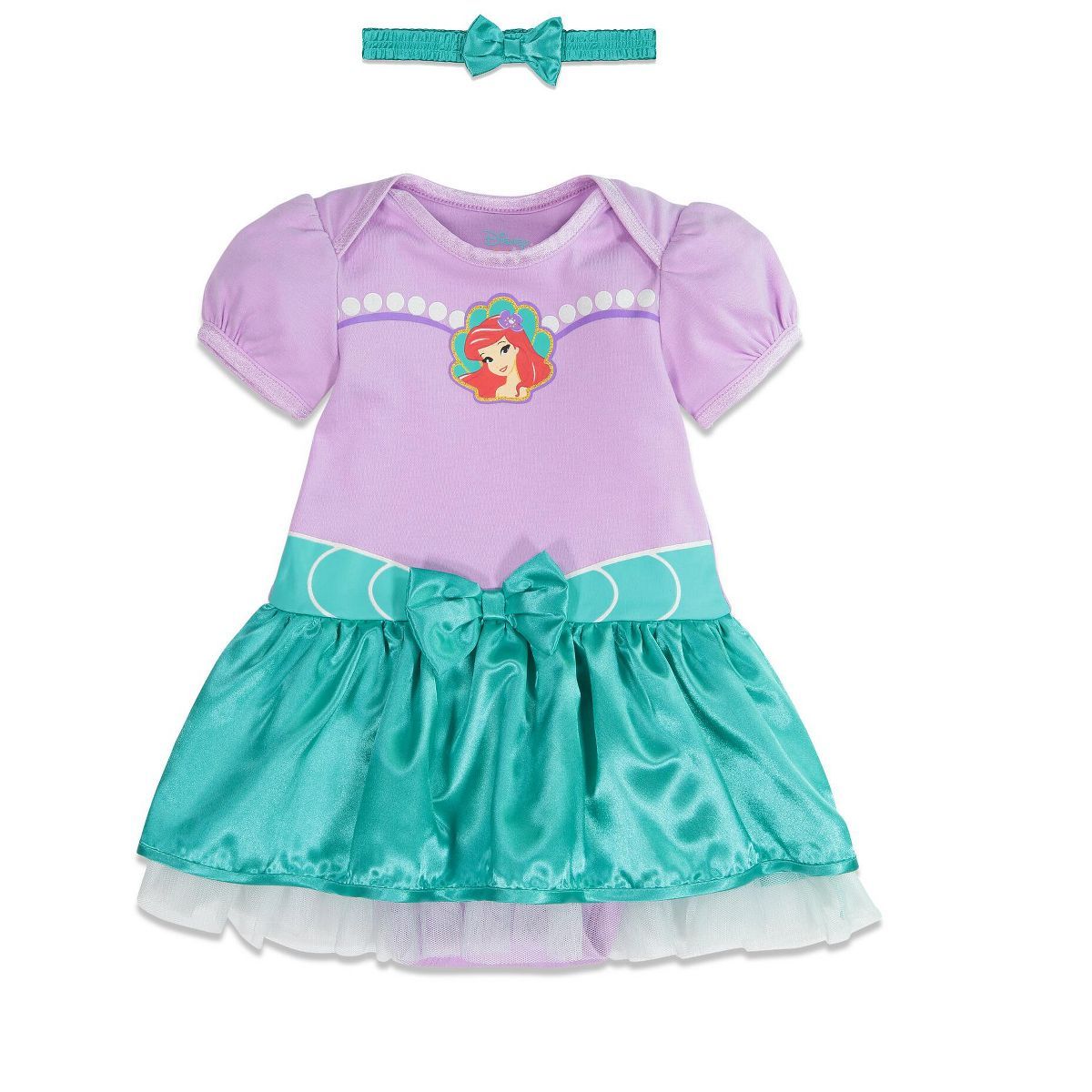 Disney Princess Cinderella Ariel Belle Snow White Girls Cosplay Dress and Headband Newborn to Inf... | Target