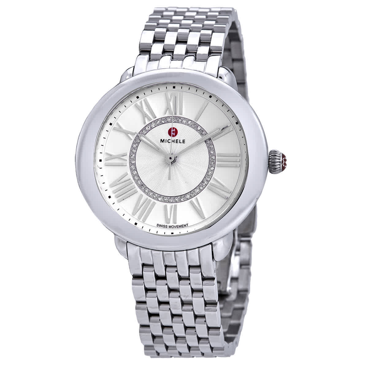 Michele Serein Quartz Diamond Silver Dial Ladies Watch MWW21B000147 | Jomashop.com & JomaDeals.com
