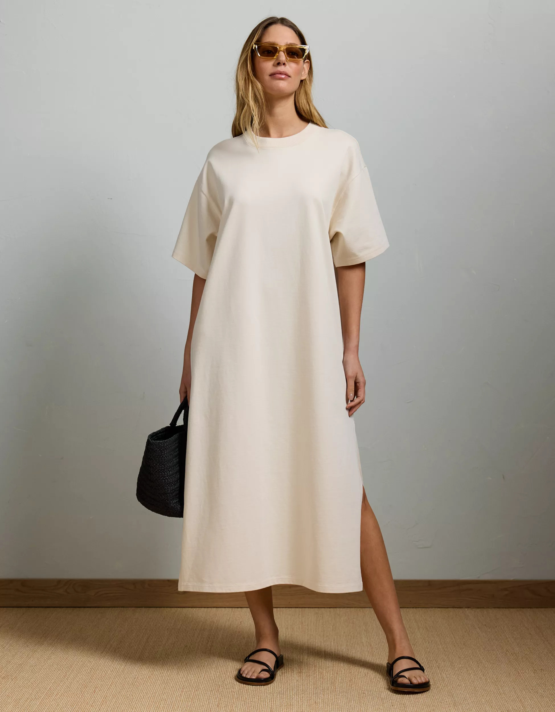 AE77 Premium T-Shirt Midi Dress | American Eagle Outfitters (US & CA)