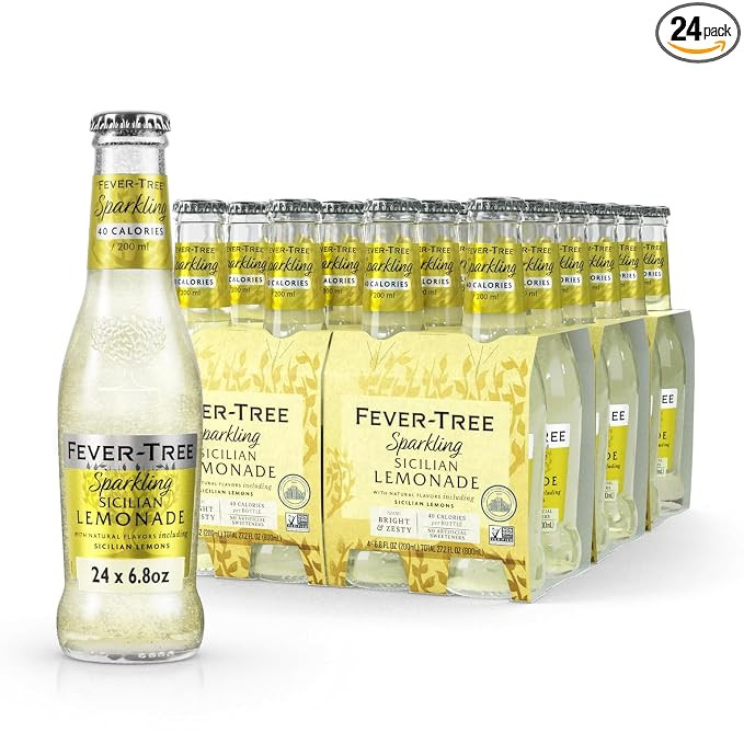 Fever-Tree Sparkling Sicilian Lemonade – Premium Soda Mixer for Cocktails and Mocktails, 6.8 fl... | Amazon (US)