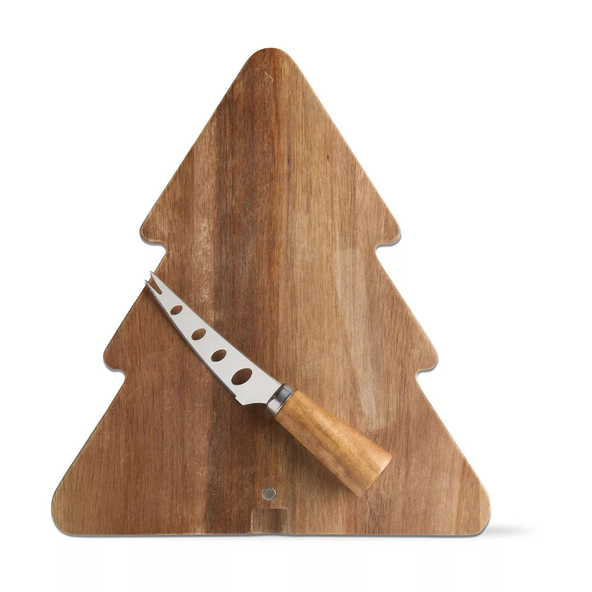tagltd 7.85" x 8.6" Christmas Tree Cheese Charcuterie Serving Board w/ Knife Set | Target