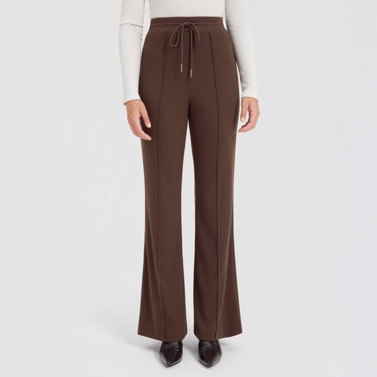 Women's Mid-Rise Lounge Pull-On Pants - A New Day\u2122 Brown XS | Target