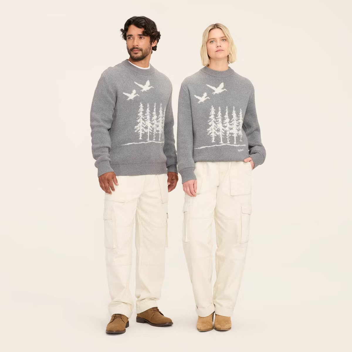 Adult Mid-Rise Straight Leg Slouchy Cargo Pants - Woolrich x Target Cream | Target