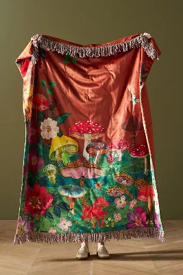 Nathalie Lete Velvet Throw Blanket | Anthropologie (US)