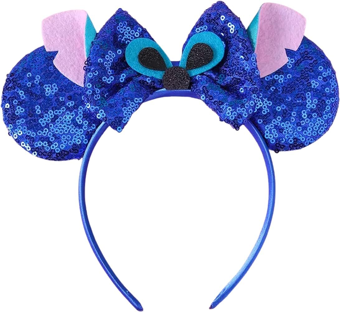 Blue Ears Headband Mouse Ears for Women Girls Princess Dress Birthday Party Supplies Accessories ... | Amazon (US)