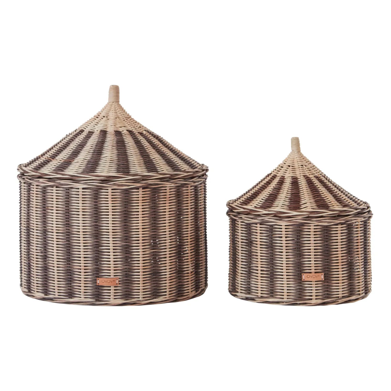 Circus Wicker Storage Baskets - Set of 2 | Hazel | Smallable