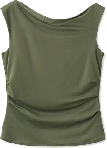 Draped Neck Asymmetric Top | Nordstrom