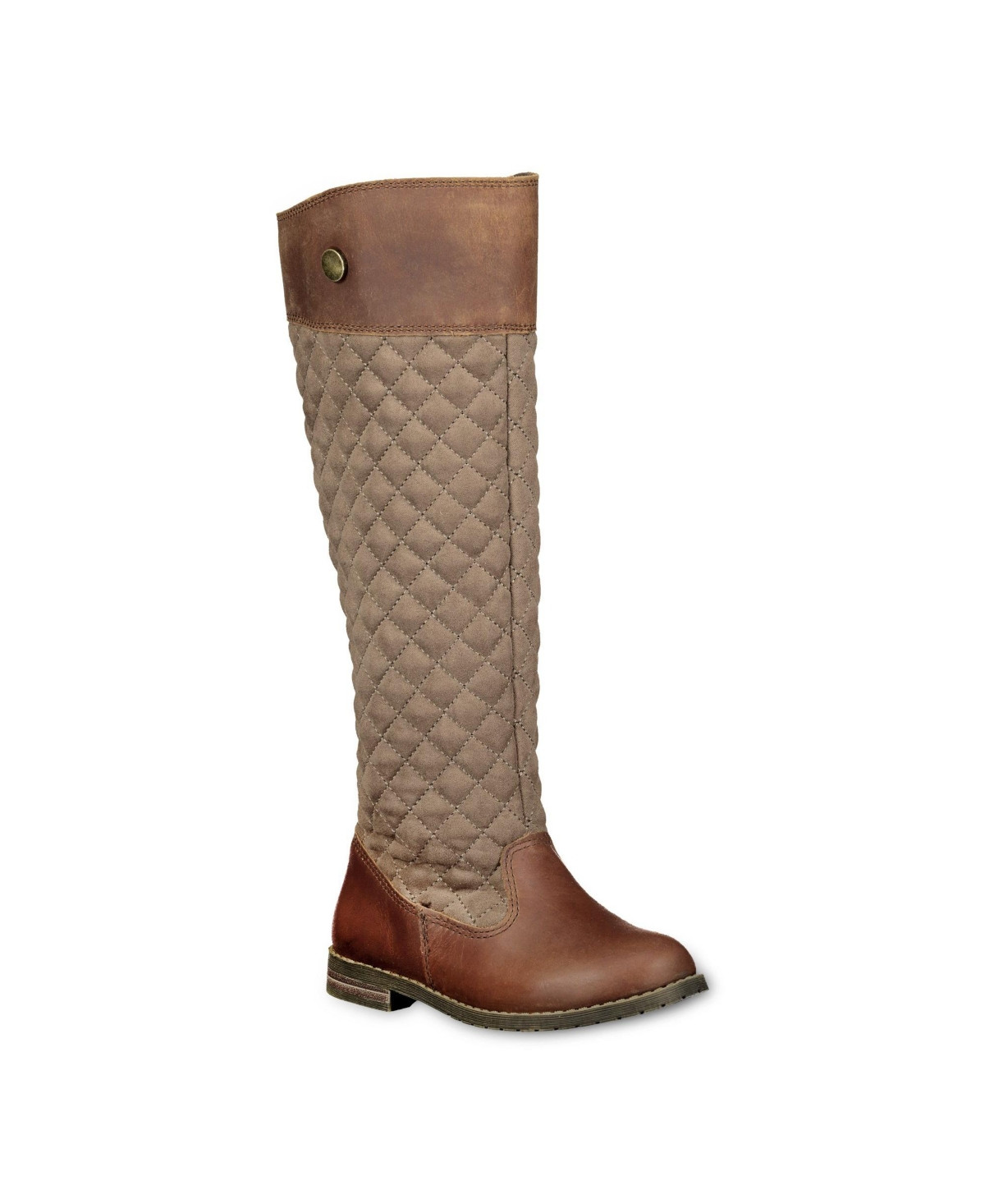 Hope & Henry Toddler Girls Quilted Leather Riding Boot, Kids/Toddler - Brown | Macy's