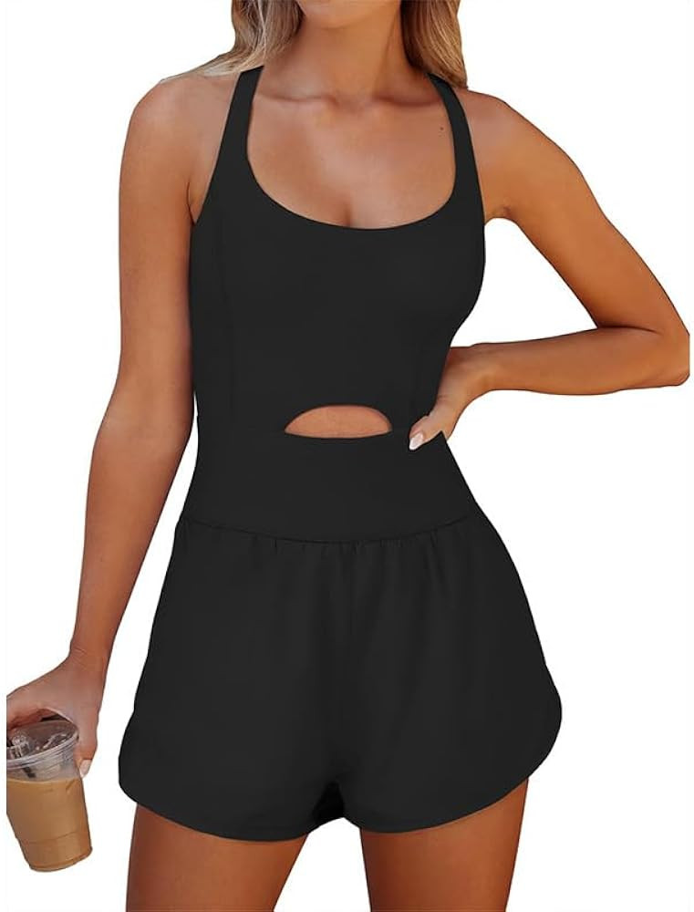 Womens Running Onesie Workout Rompers Athletic Rompers One Piece Outfits Exercise Jumpsuits Gym Y... | Amazon (CA)