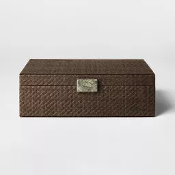 3.5"x11" Large Woven Decorative Box Dark Brown - Threshold\u2122 designed with Studio McGee | Target