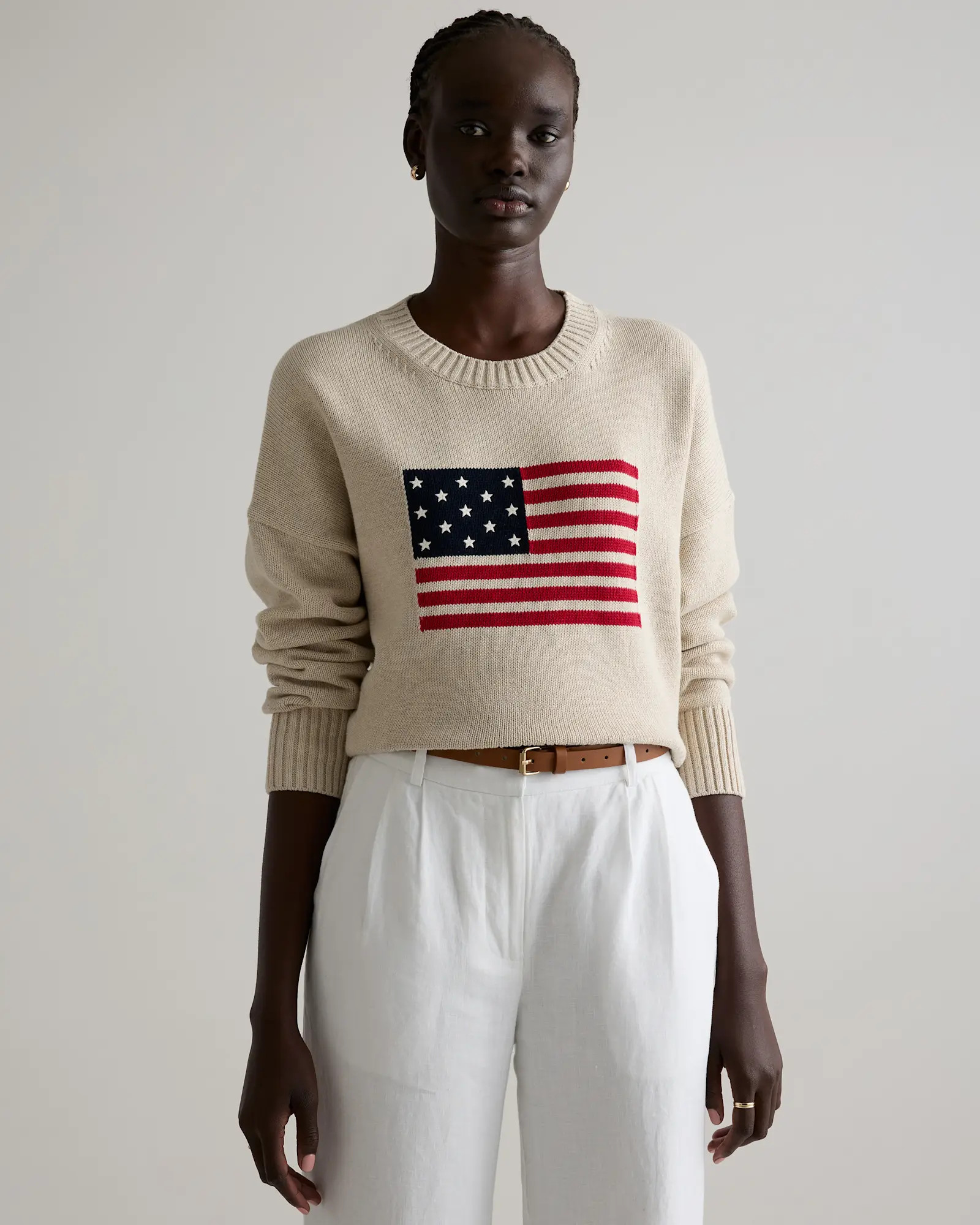 100% Organic Cotton Flag Sweater | Quince
