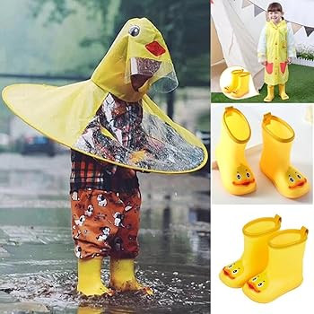 Baby Rain Shoes for 2-7 Years Old,Toddler Boys Girls Kids Cartoon Duck Rubber Waterproof Warm Rai... | Amazon (US)