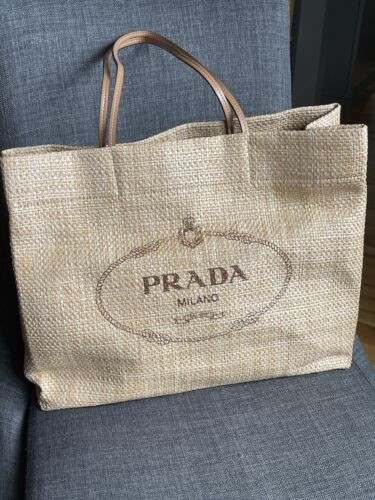 Prada Raffia Tote Bag | eBay US