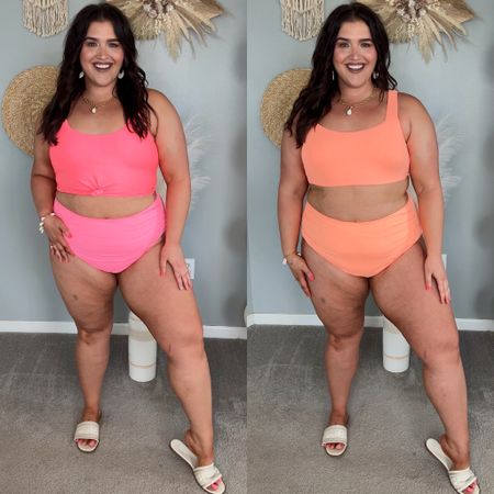Coral reef swim 🪸👙 Great quality, vibrant colors and love the fit! Modest bikini bottom options with a true high waisted stretchy fit. Favorite swimsuit try on of season! 10/10 rating and passes my curvy criteria 🌟 
Top: XL // Bottoms: XXL 

#LTKSwim #LTKPlusSize #LTKMidsize