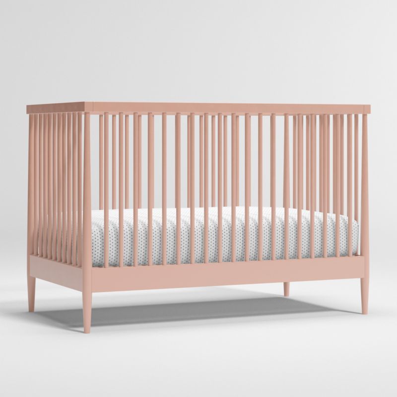 Hampshire Blush Wood Convertible Baby Crib + Reviews | Crate & Kids | Crate & Barrel