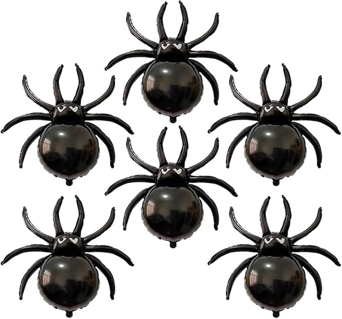 33" Spider Foil Balloons - Halloween Black Spiders Animal Spooky Balloon for New Year Party Decor... | Amazon (US)