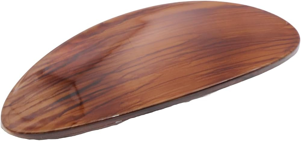 Parcelona French Oval Celluloid Wooden Look Brown Large 4" Automatic Hair Clip Hair Barrette for ... | Amazon (US)