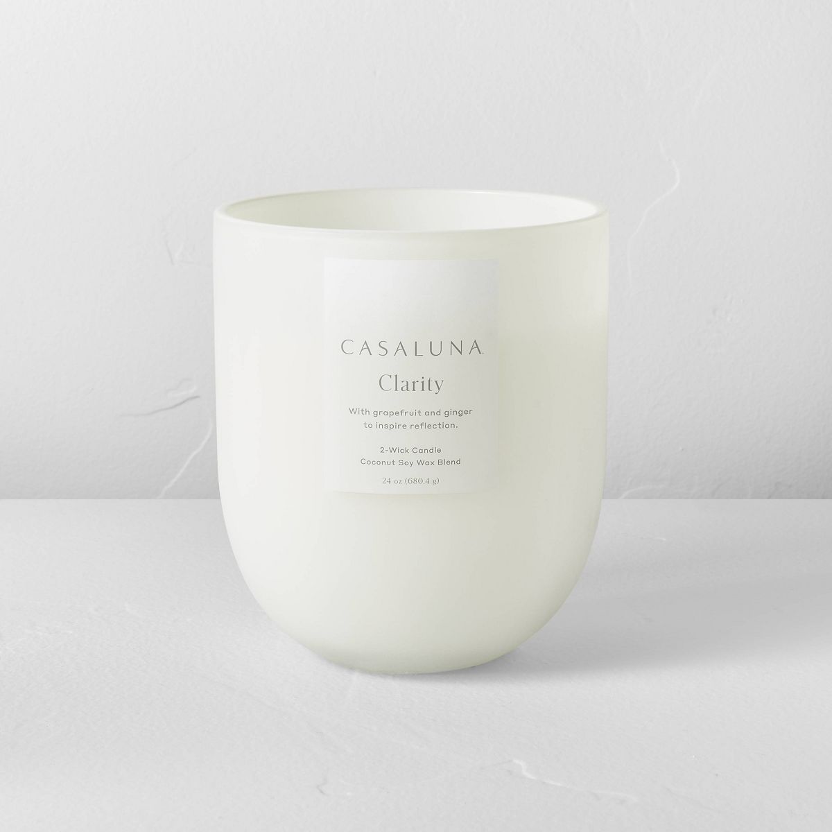 Clarity Core Frosted Glass Candle White - Casaluna™ | Target