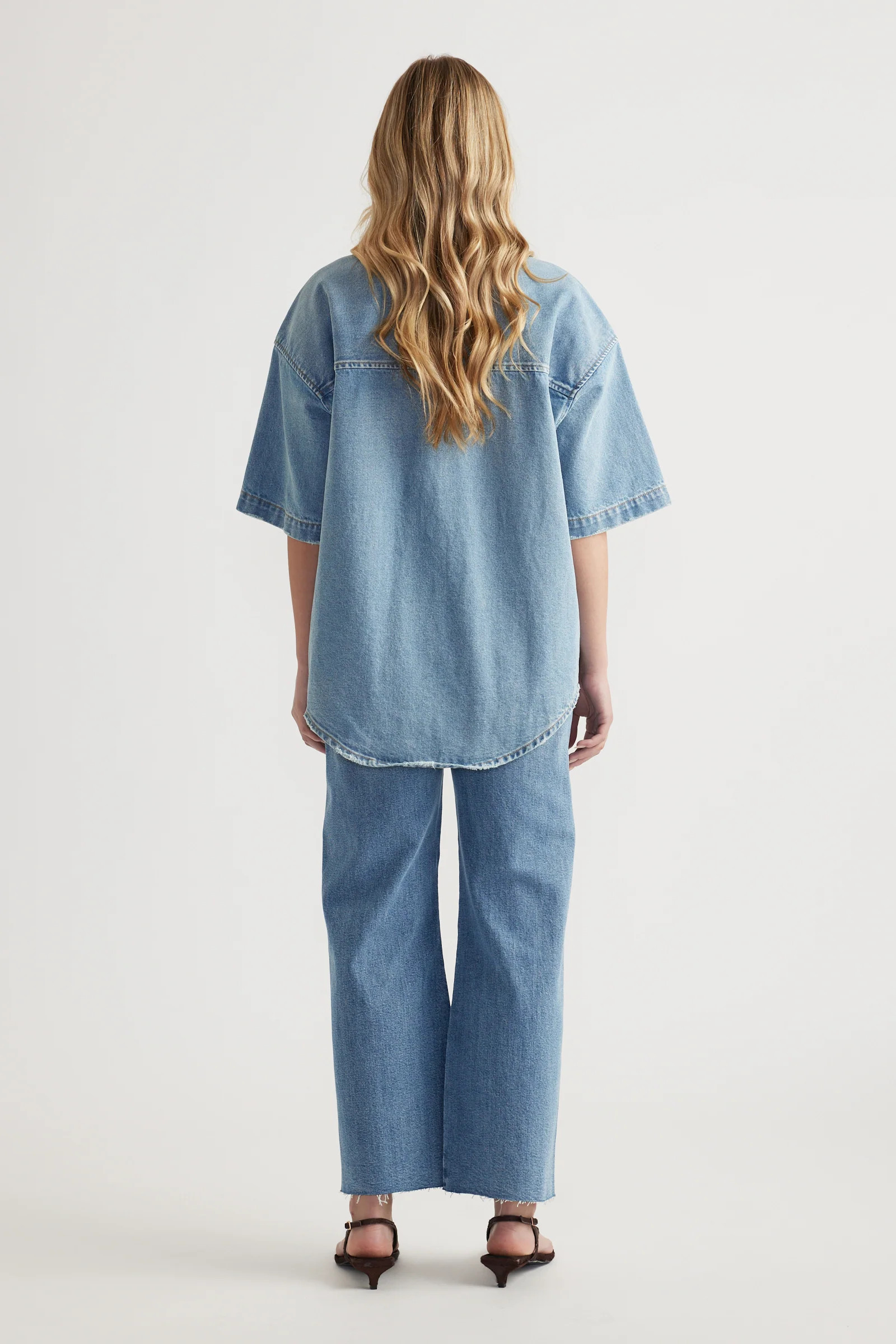 Rowan Oversized Denim Shirt - Vintage Indigo | DECJUBA