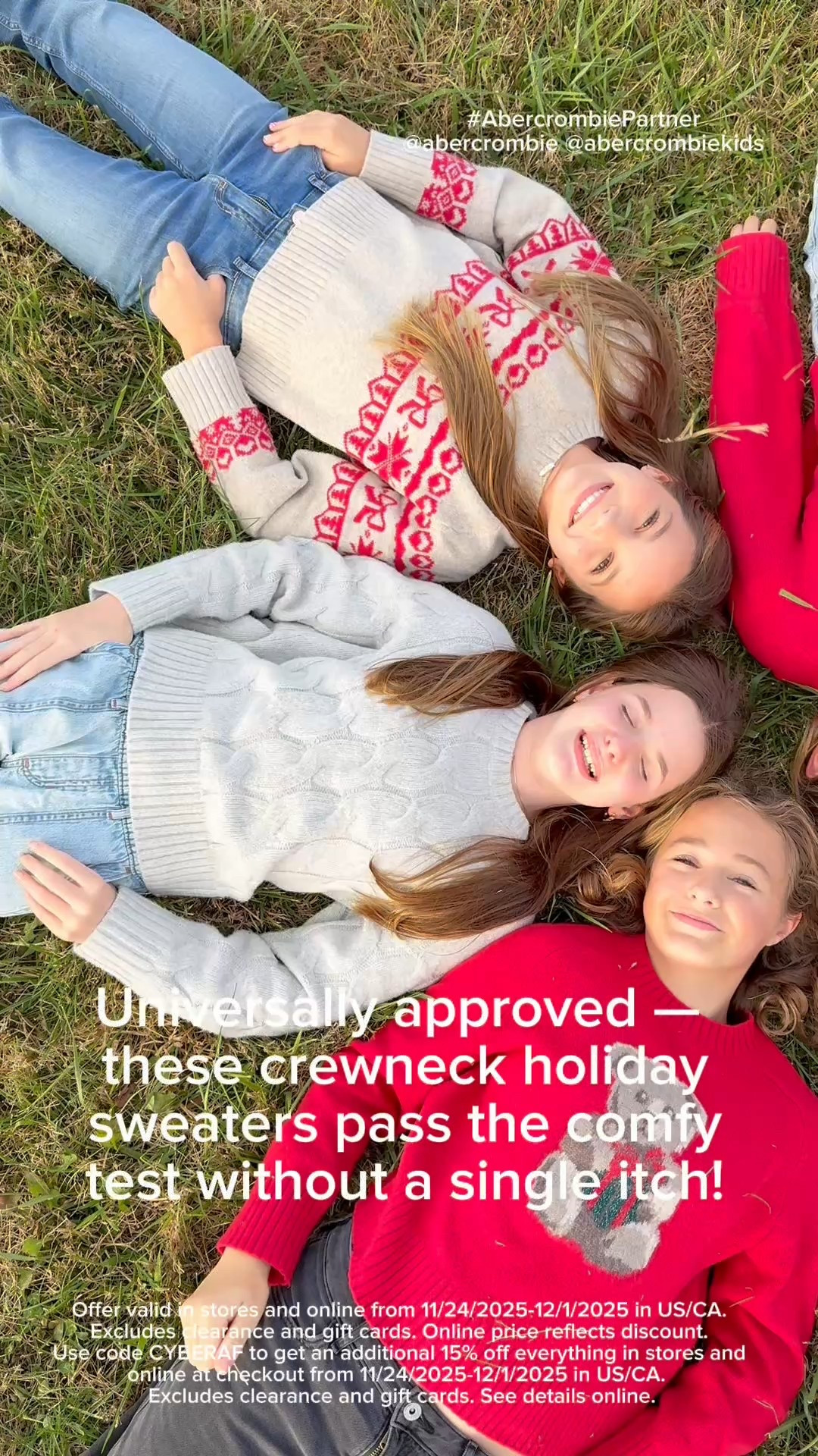 #AbercrombiePartner

It looks like the Alpine sweater sold out but you can still grab some of the others during Cyber Week. 

Offer valid in stores and online from 11/24/2025-12/1/2025 in US/CA. Excludes clearance and gift cards. Online price reflects discount. Use code CYBERAF to get an additional 15% off everything in stores and online at checkout from 11/24/2025-12/1/2025 in US/CA. Excludes clearance and gift cards. See details online.
@abercrombie #abercrombiekids

#LTKKids #LTKOver40 #LTKSeasonal