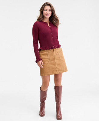 Women's Ruffle-Hem Cardigan, Macy's Exclusive | Macy's