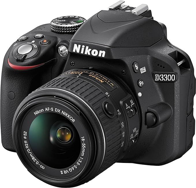 Nikon D3300 24.2 MP CMOS Digital SLR with Auto Focus-S DX Nikkor 18-55mm f/3.5-5.6G VR II Zoom Le... | Amazon (US)