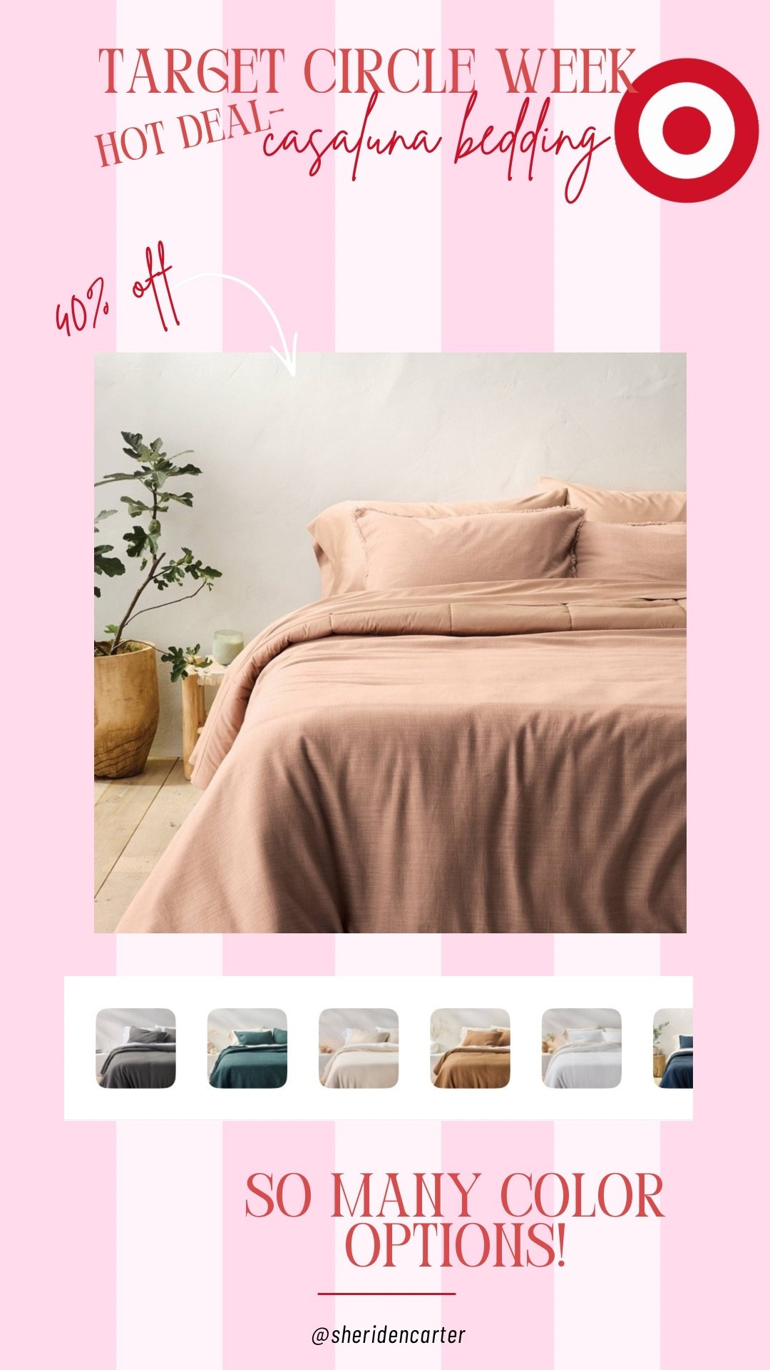 My fav comforter is 40% off during target circle week!