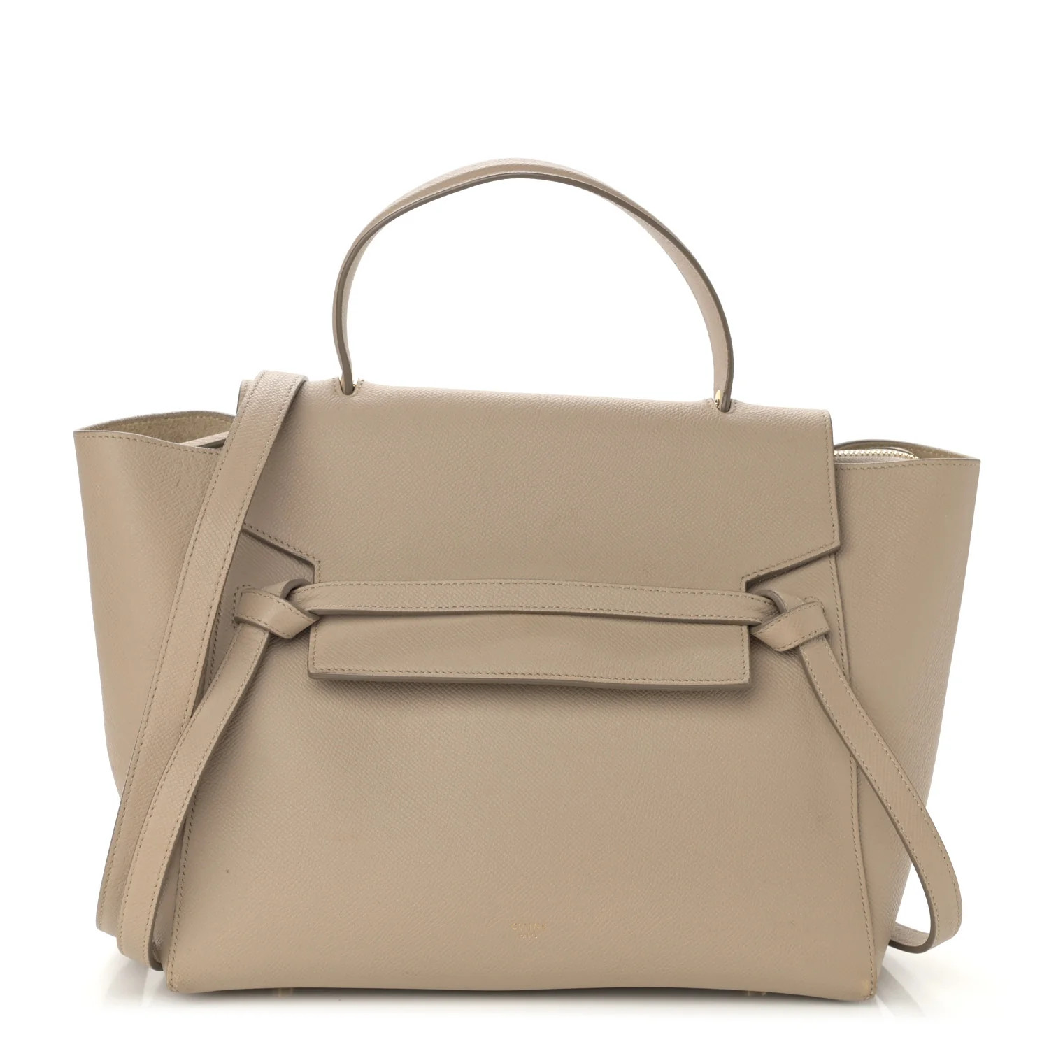 CELINE Grained Calfskin Mini Belt Bag Light Taupe | FASHIONPHILE | Fashionphile