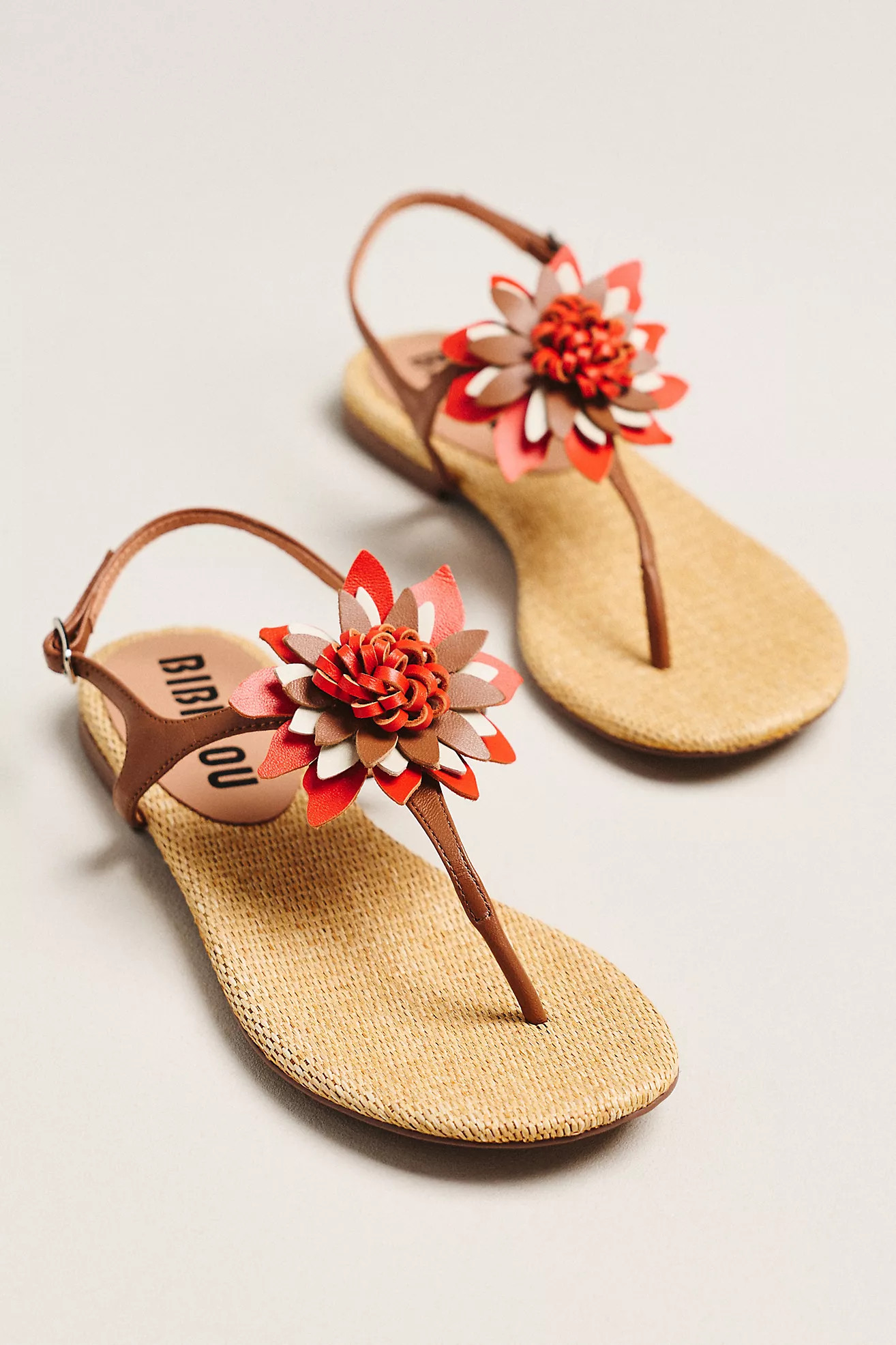 Bibi Lou Floral T-Strap Sandals | Anthropologie (US)