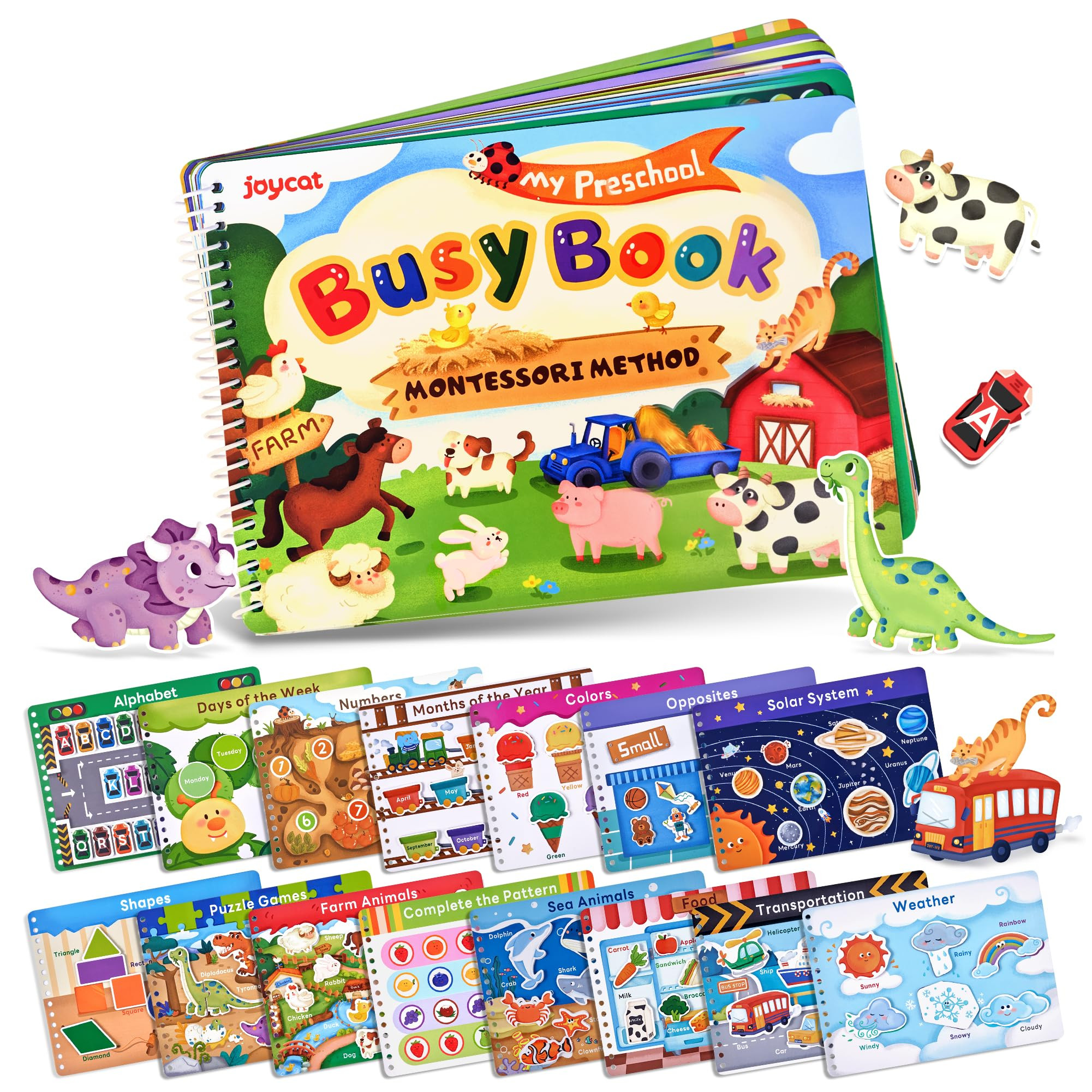 JoyCat Preschool Busy Book for Toddlers 3-5, Learning Activities, Educational Sensory Toys, Autis... | Amazon (US)