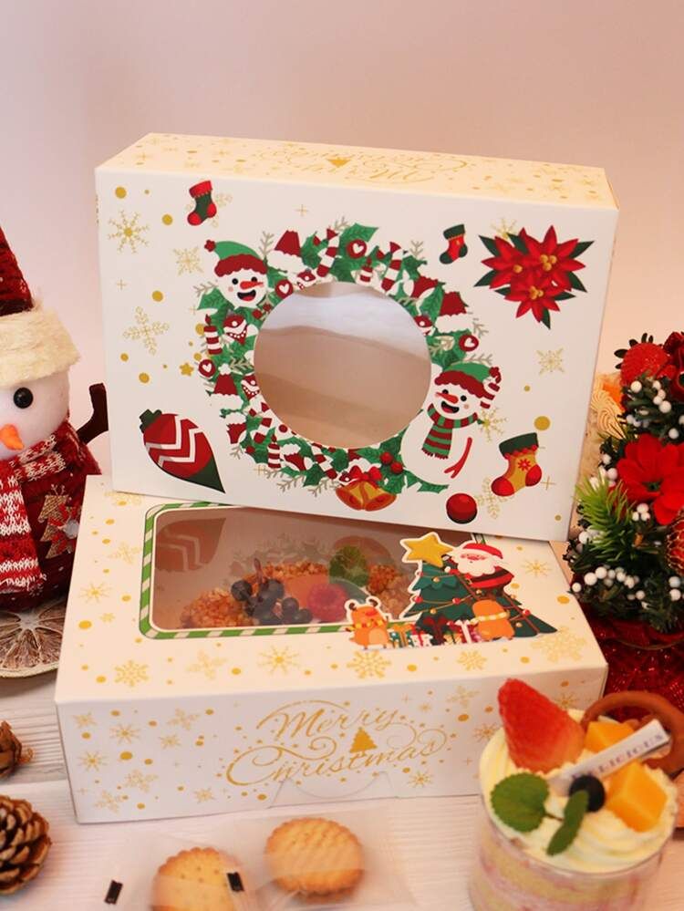 5pcs Christmas Pattern Random Packaging Box | SHEIN