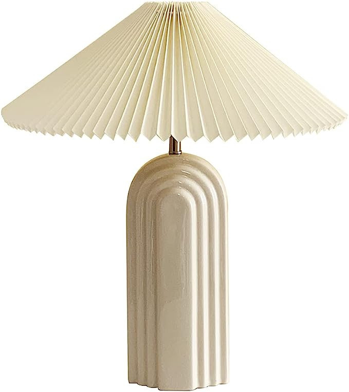 PUFEIDS Living Room Table lamp Modern Table lamp with TC Fabric lampshade Bedroom Study lamp Retr... | Amazon (US)