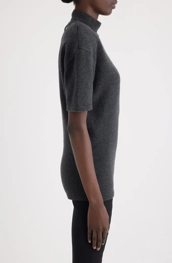 La Maille Castagna Short Sleeve Merino Wool & Cashmere Sweater | Nordstrom