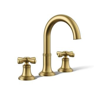 KOHLER Paces 8 in. Widespread Double Handle Bathroom Faucet with Cross Handles in Vibrant Brushed... | The Home Depot