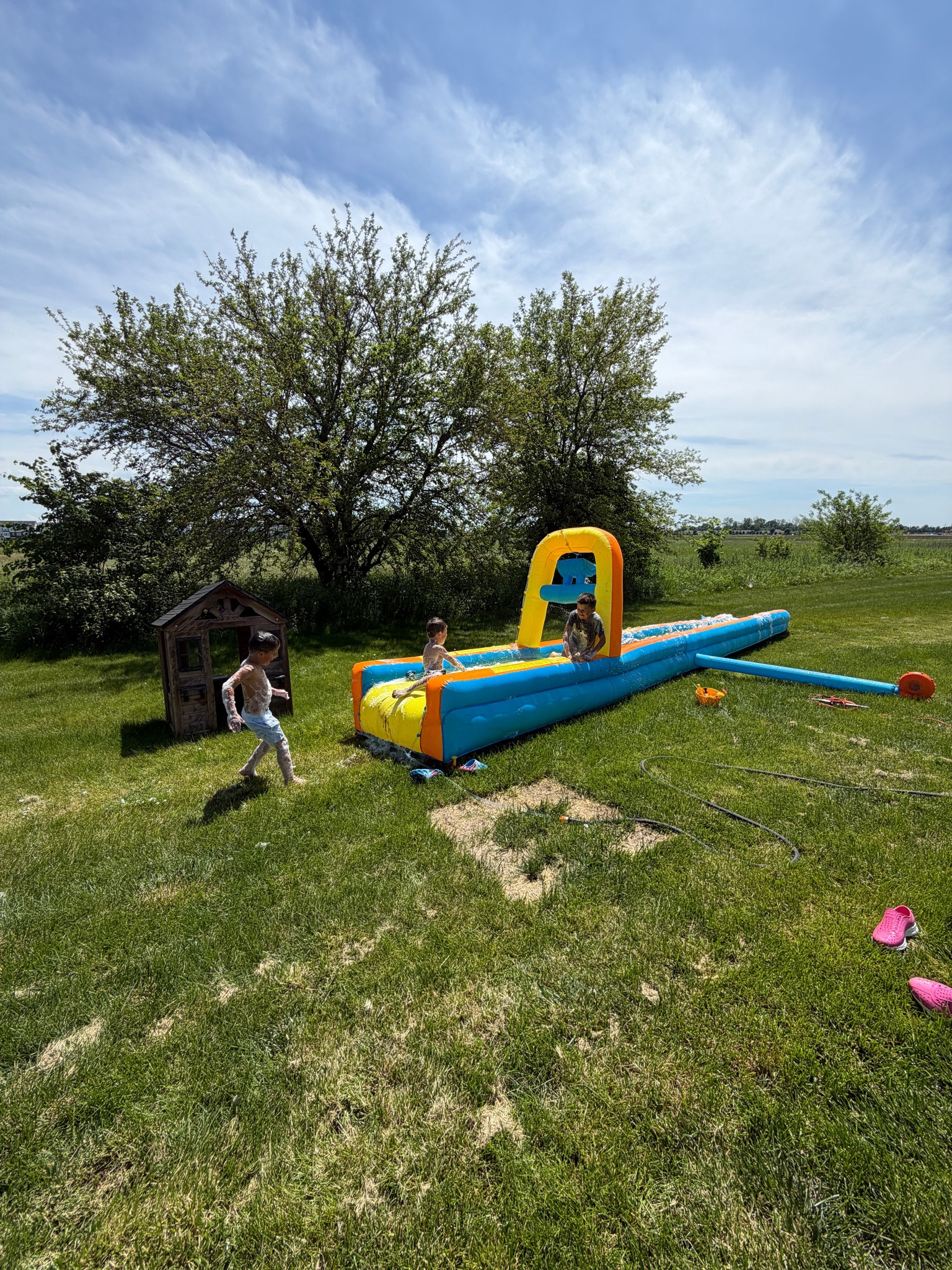 Slip & Slide weather vibes! 
#slipandslide #outdoorkids #playoutside #watertoys

#LTKdayinmylife #LTKKids #LTKSwim