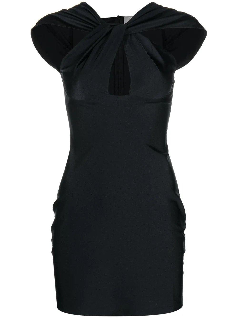 Coperni Twisted cut-out Mini Dress | Black | FARFETCH AU | Farfetch Global