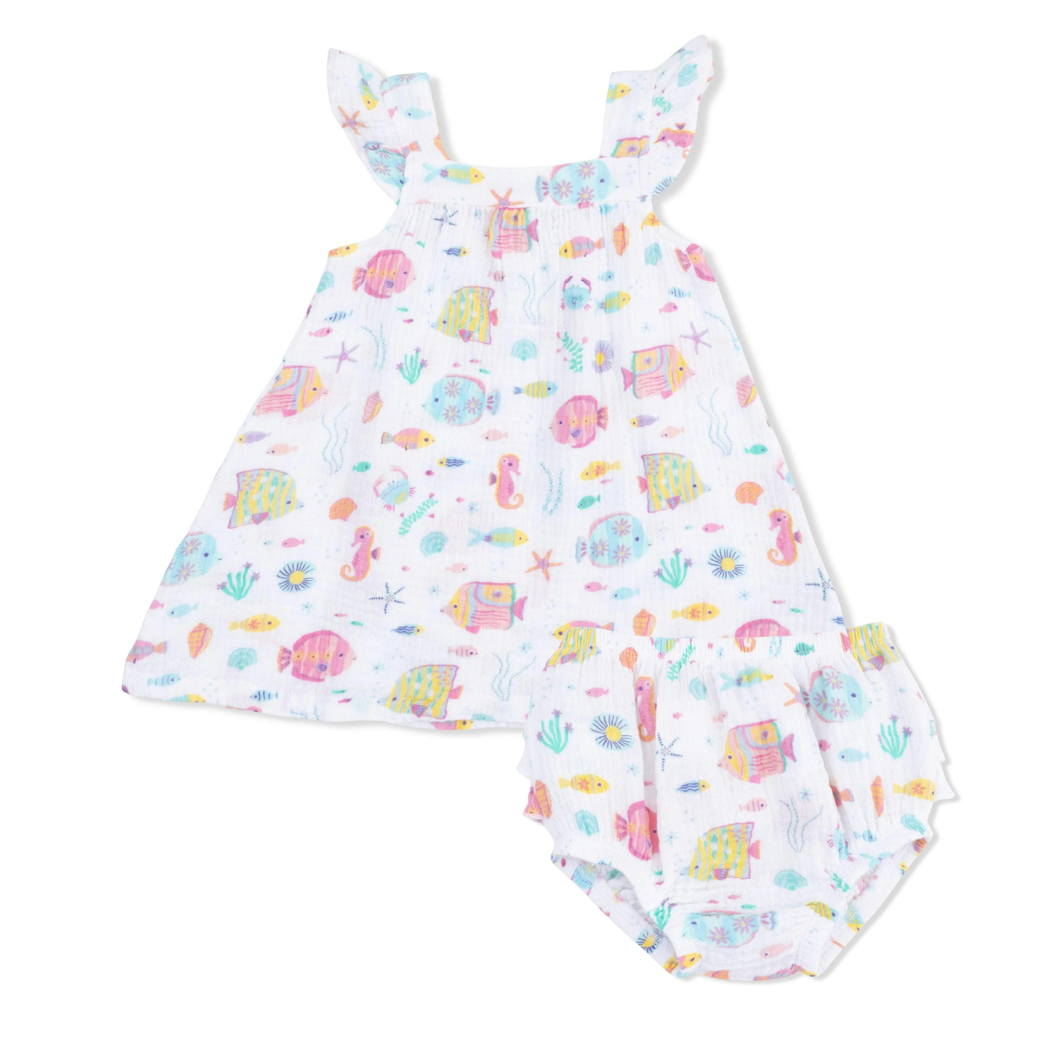 Sunny Coral Reef Fish - Sundress and Bloomer | Maisonette