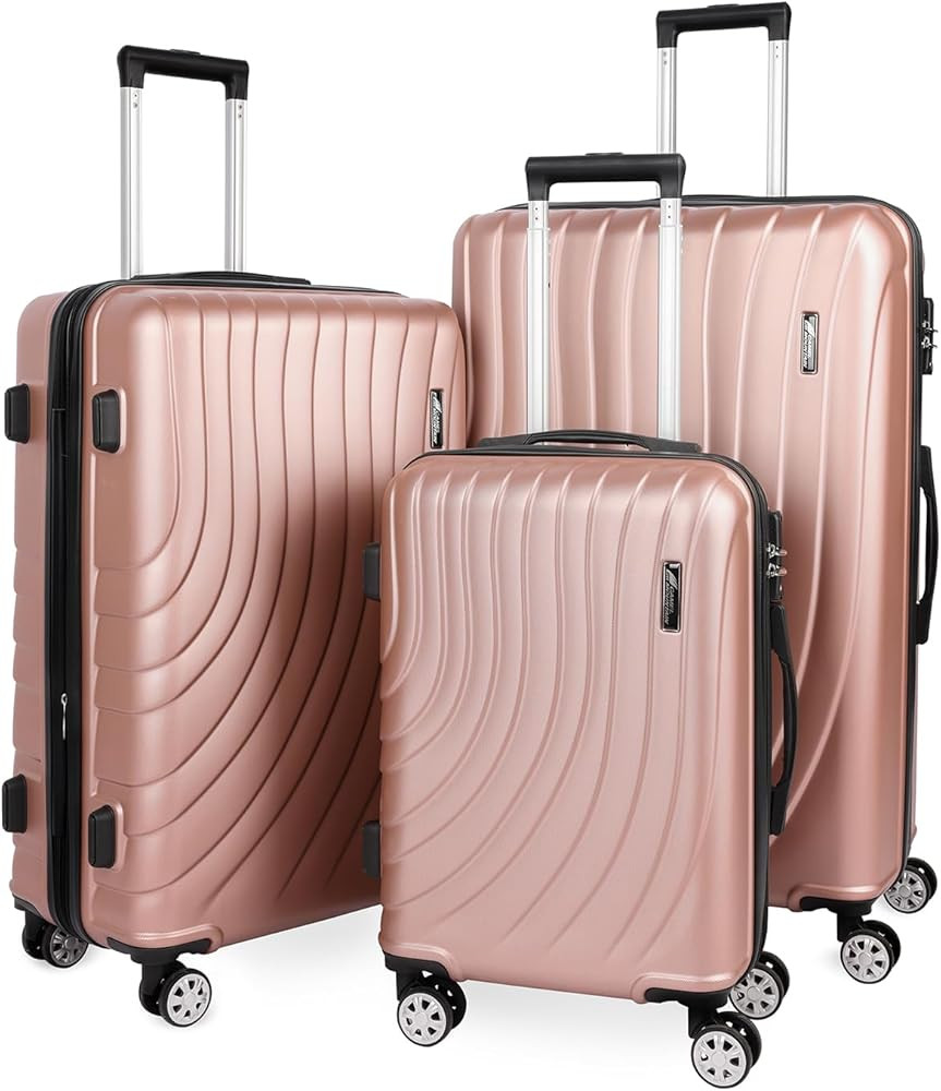 M Camel Mountain Luggage Sets 3 Piece Lightweight Durable Expandable Hard Shell Suitcase Set with... | Amazon (US)