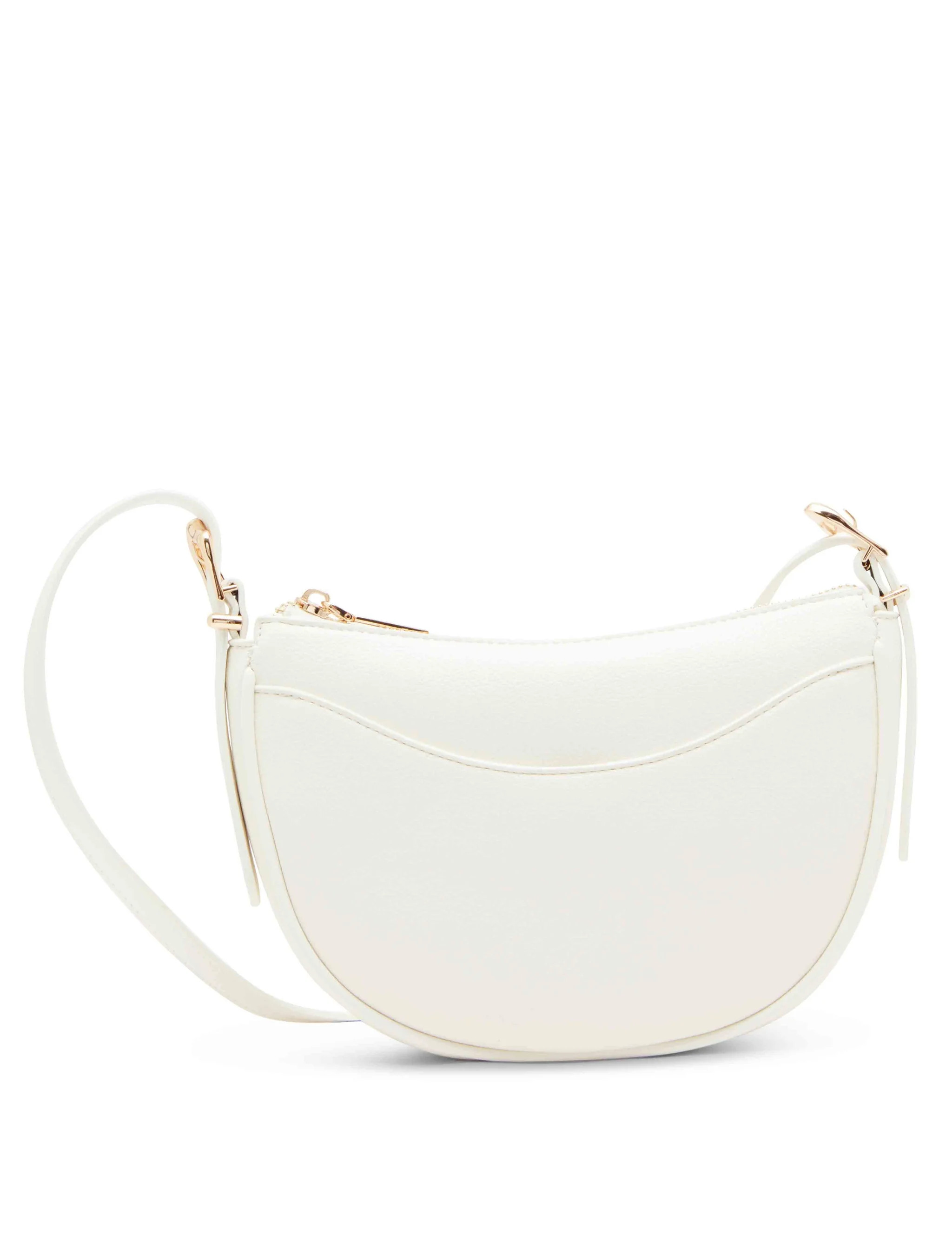 Sculpted buckle half moon crossbody | Anne Klein