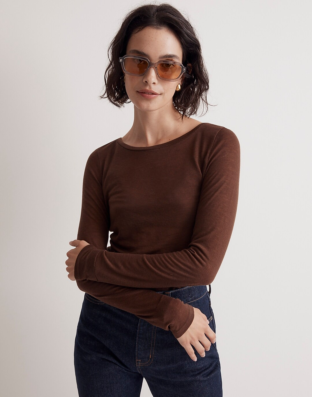 Scoopneck Long-Sleeve Tee | Madewell