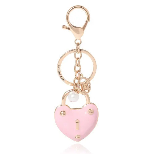 Juicy Couture Heart Lock Keychain in Rose Gold, Pink at Nordstrom | Nordstrom