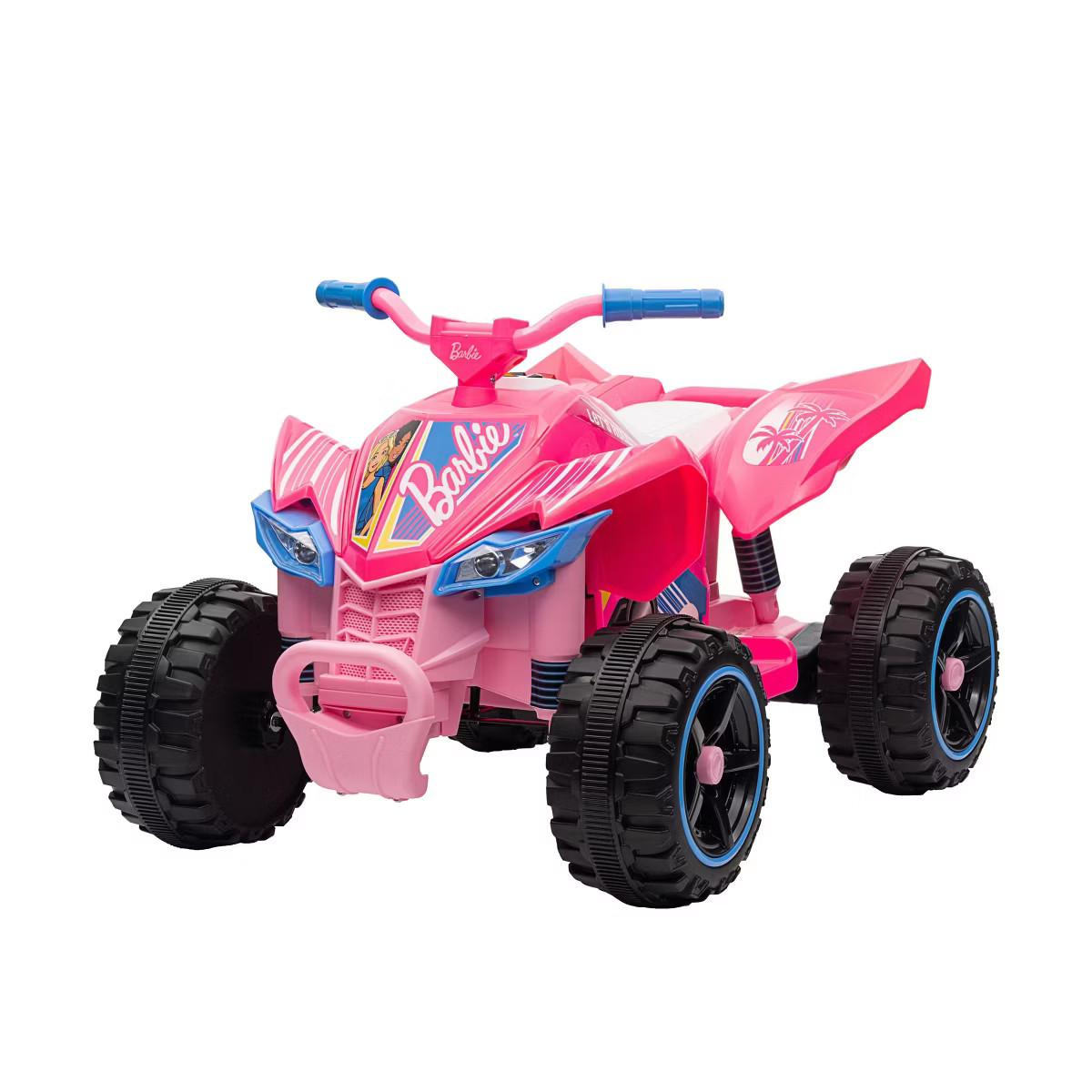Barbie 12V Kids ATV Ride-On with Rechargeable Battery, LED Headlights, Easy Start, Durable Wheels... | Target