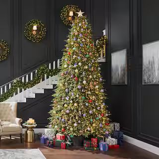 Home Decorators Collection 12 ft. Pre-Lit LED Grand Duchess Balsam Fir Artificial Christmas Tree ... | The Home Depot