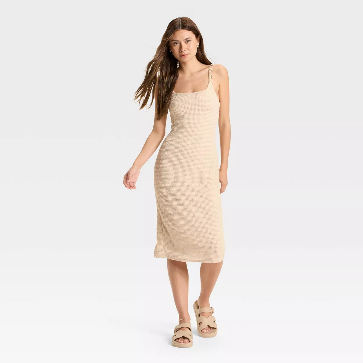 Women's Midi Sweater Dress - Wild Fable™ Beige S | Target