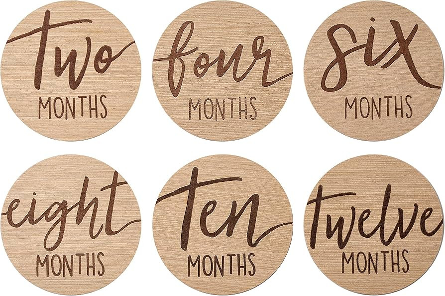 Kate & Milo Baby Monthly Milestone Marker Discs, Reversible Photo Props, Baby Growth and Pregnancy G | Amazon (US)
